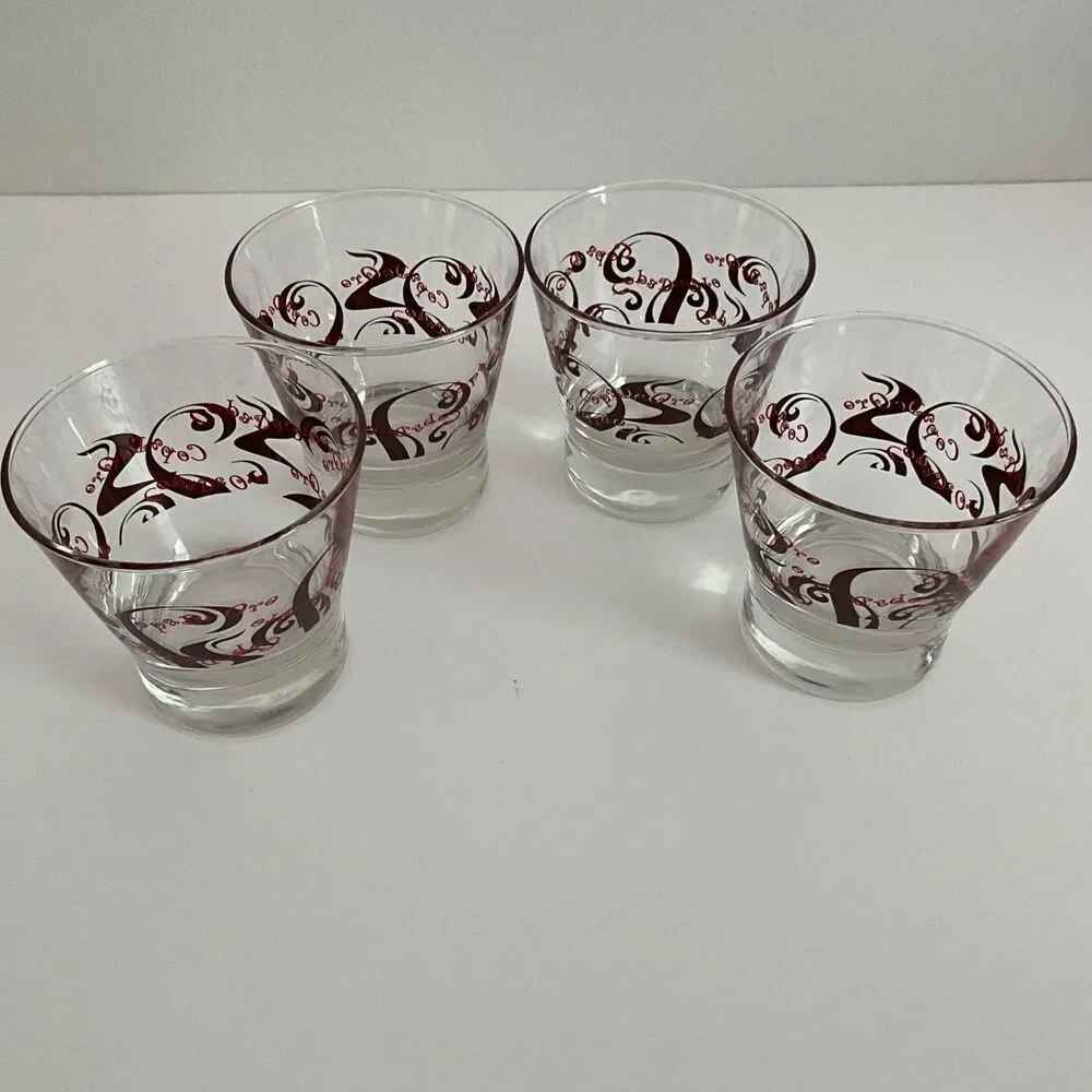 Rare Bar Glasses Copa De Oro Coctail Excellent Condition Set of 4